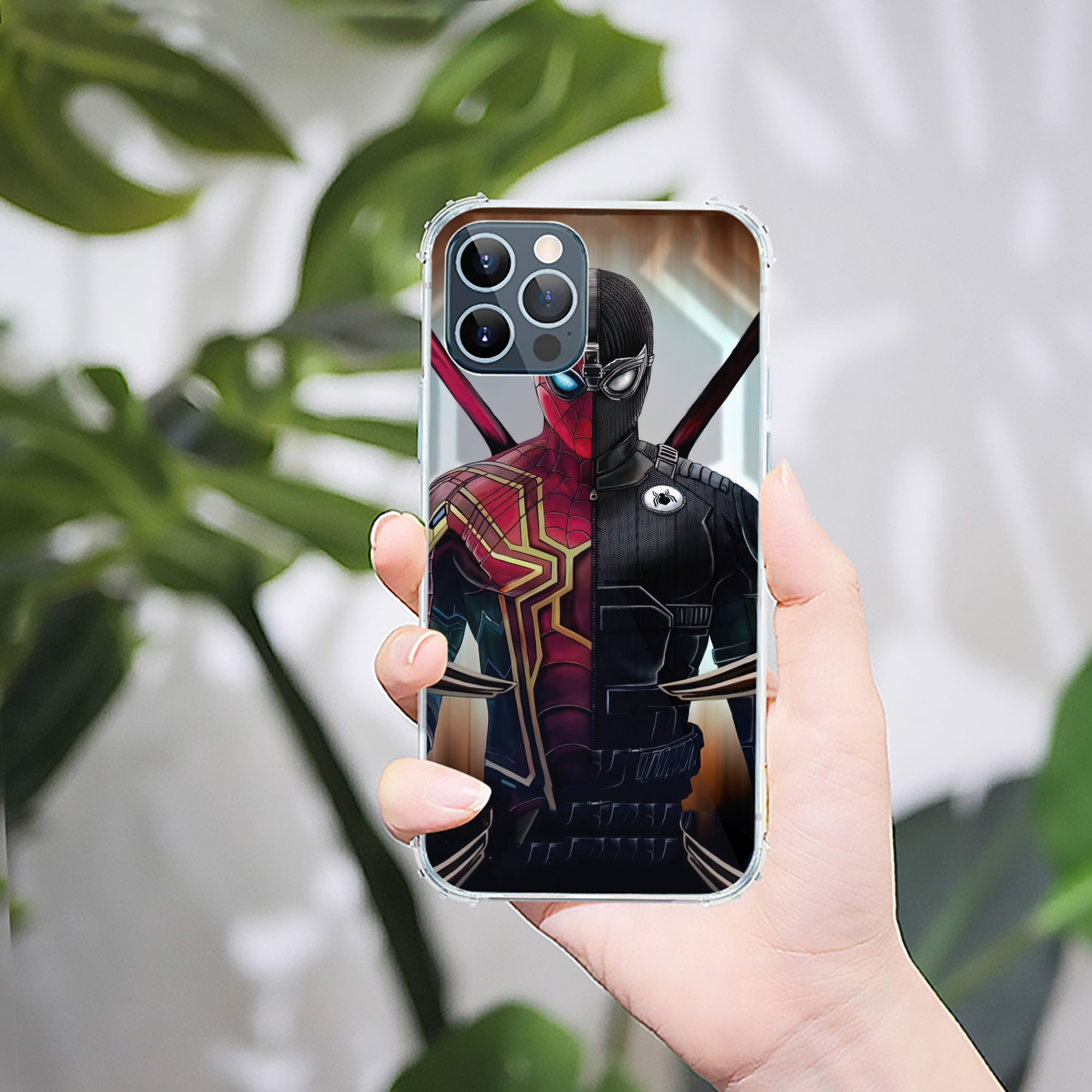 （画像用） Spider Man スパイダーマン 【iPhone 12シリーズ対応】透明スマホケース（クリアソフトケース）